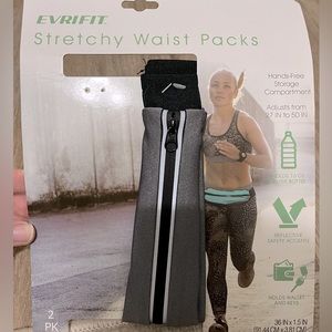 New Grey Zippered Running Belt
